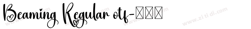 Beaming Regular otf字体转换